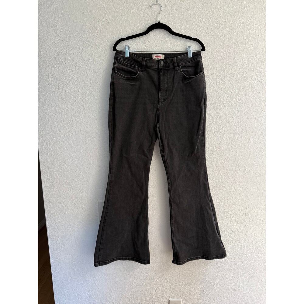 Wrangler High Rise Bootcut Jeans Black 12x30 Western Cowboy Denim - Picture 2 of 5